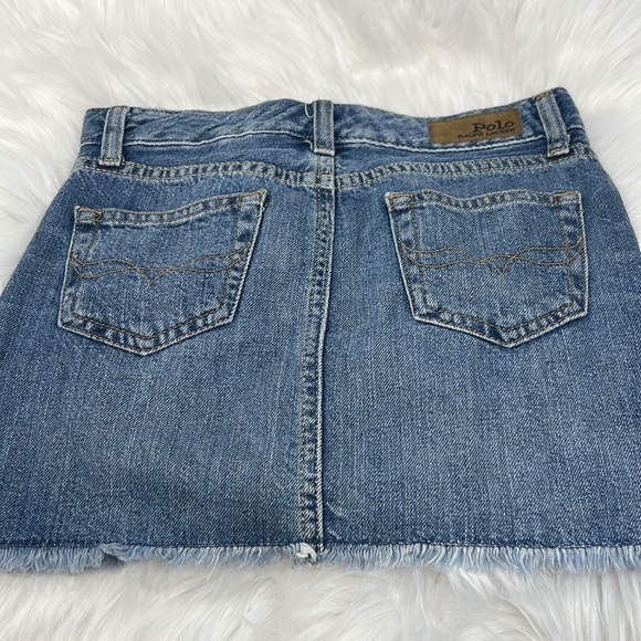 Polo Ralph Lauren Frayed Cotton Denim Skirt Kids Medium (8-10) - Picture 5 of 7